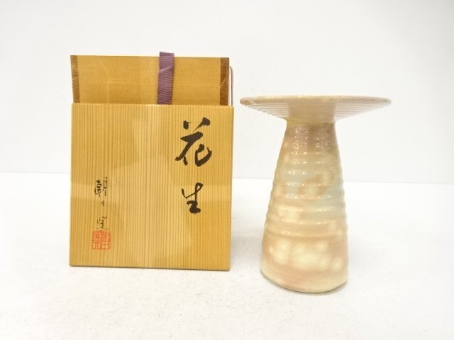 JAPANESE POTTERY / ASAHI WARE / FLOWER VASE 